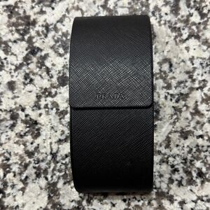 Prada Black Saffiano Leather Key Holder